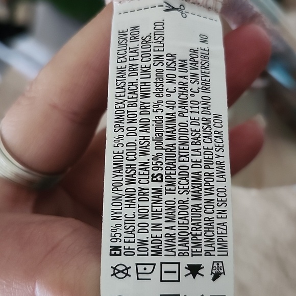 Sheer swimsuit cover up skirt, elastic waist, double front slit, large, vacation - Picture 9 of 9